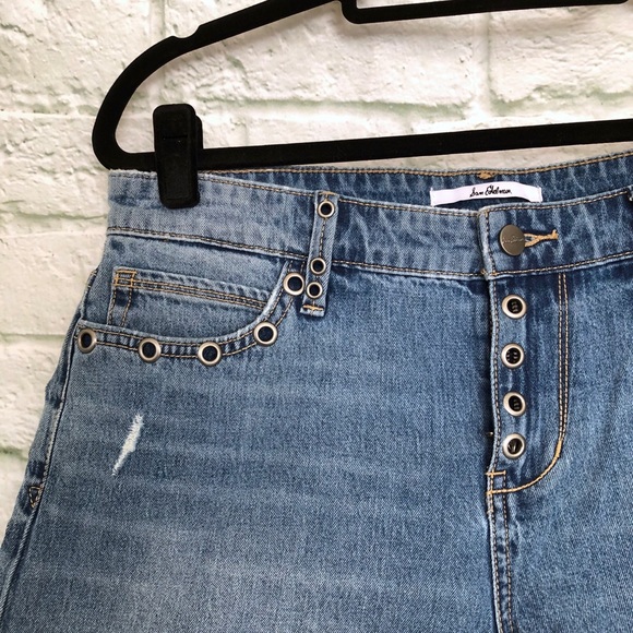 SAM EDELMAN The Derby Bermuda Denim Short Size 8 - Picture 2 of 8